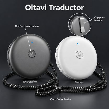 Oltavi Traductor en Gris Grafito y Blanco con cordón incluido