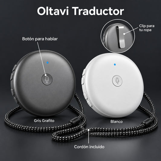 Oltavi Traductor en Gris Grafito y Blanco con cordón incluido